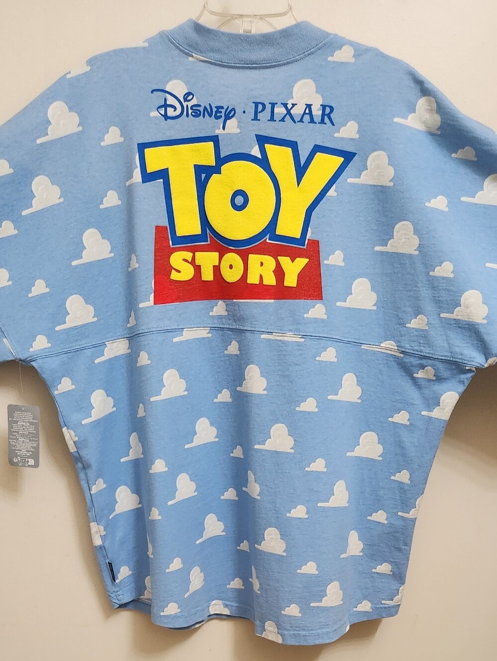 **NEW NWT* Disney Pixar Toy Story XL Andy's Room Clouds Blue White Spirit Jersey